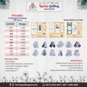Harga Undangan Custom
