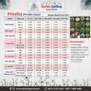 Harga gantungan kunci dan pin